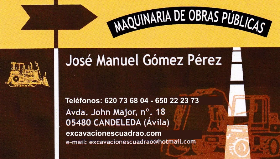 Maquinaria de obras públicas José Manuel Gómez Pérez Candeleda